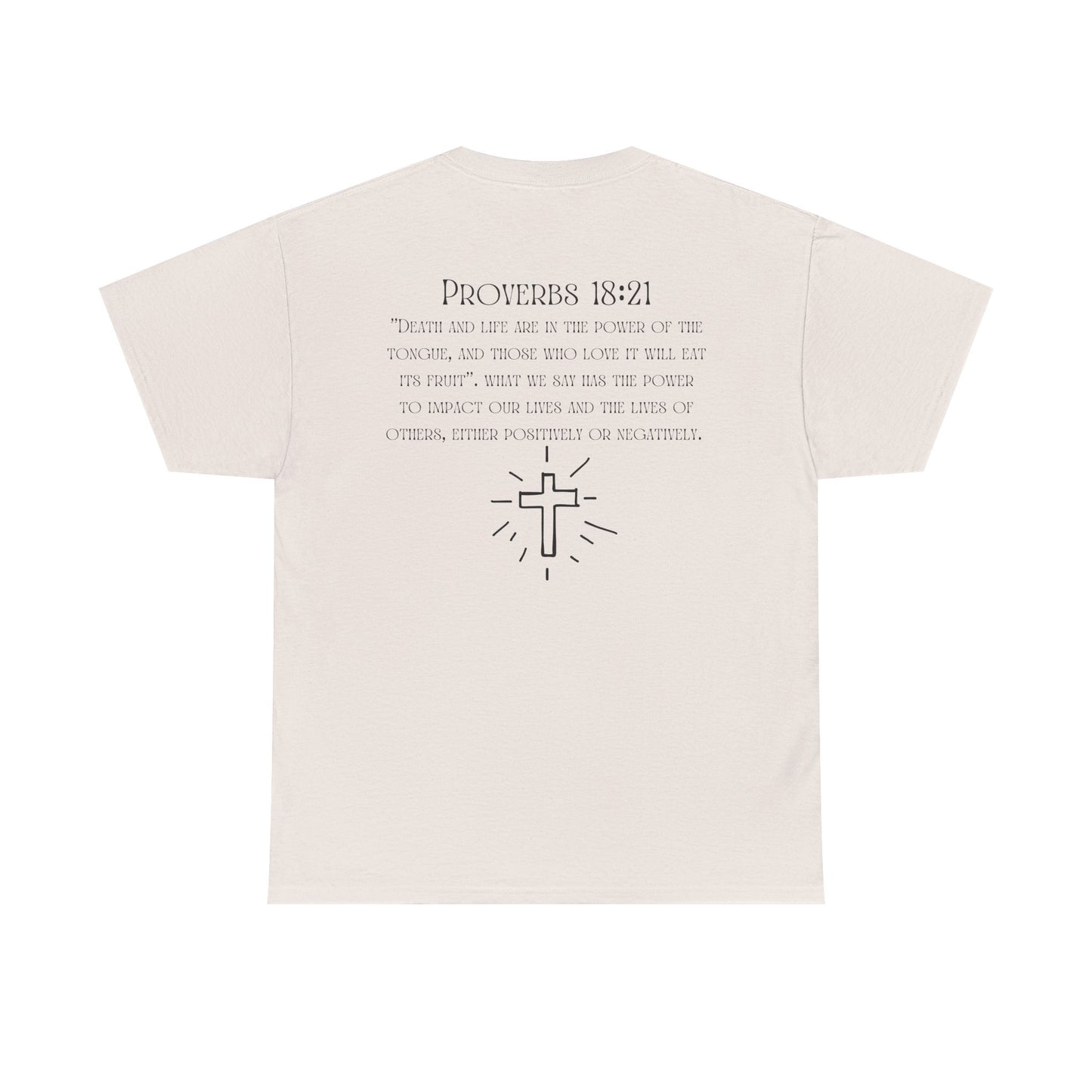 Proverbs 18:21 Heavy Cotton Tee